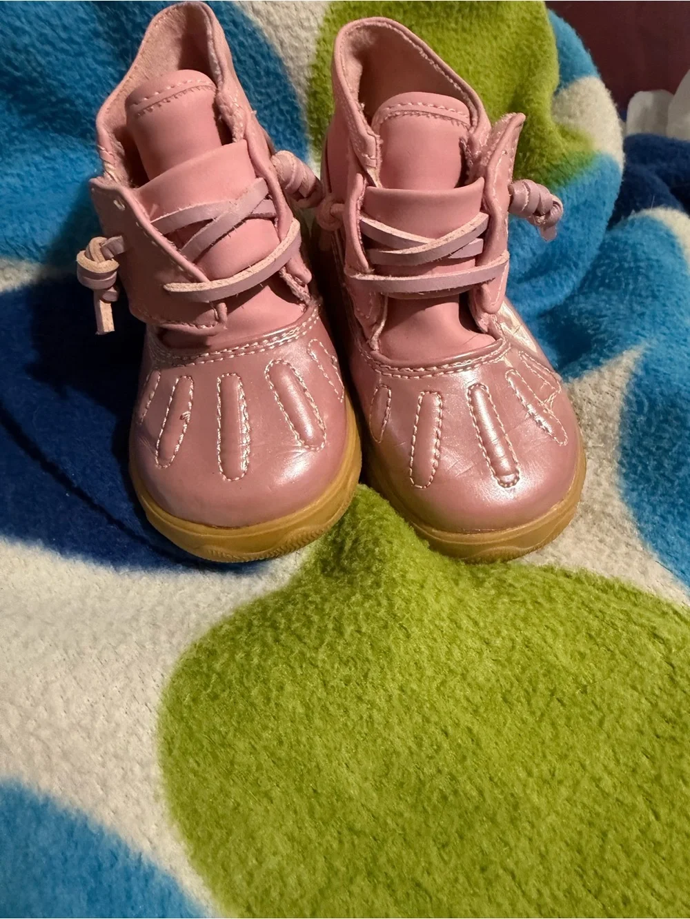 Sperry Pink Baby Walker High-Top Shoes